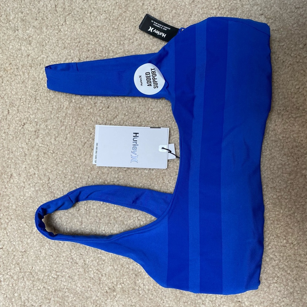 Hurley Blue reversible surf top Sz S NWT